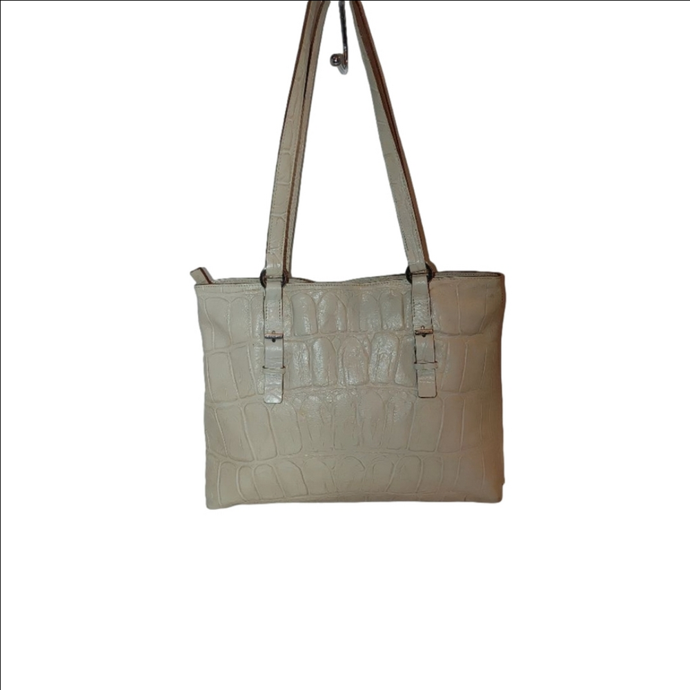 Francesco Biasia Leather Croc Embossed Made in Italy Bag